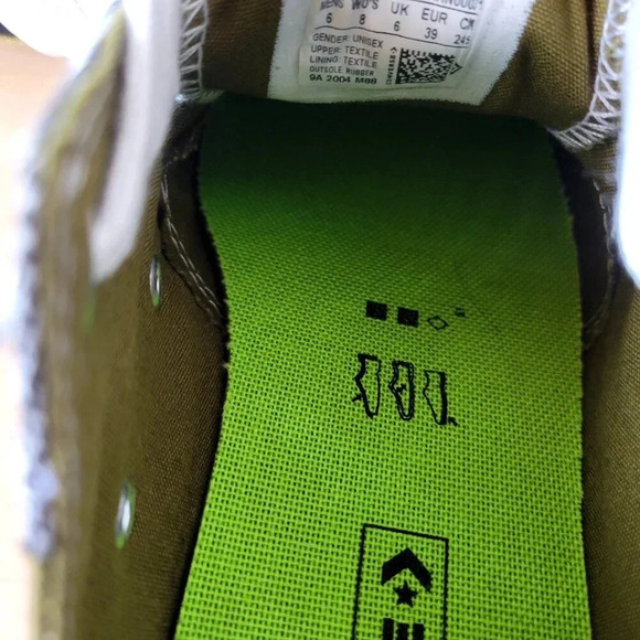 Converse Dark Moss Green/Blue Gray Low Top Unisex Sneaker [ Sizes: W 8 / M 6 ] - Picture 11 of 13